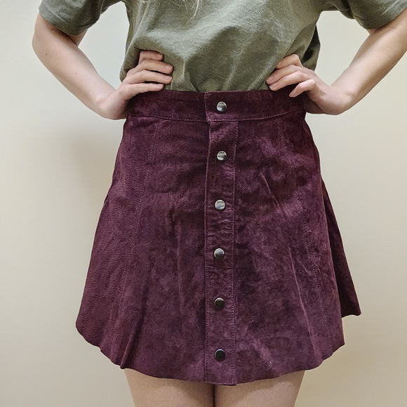 Forever 21 real leather skirt - Picture 1 of 5